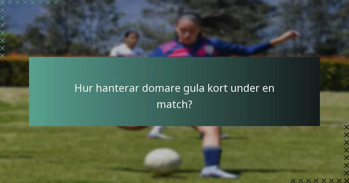Hur hanterar domare gula kort under en match?