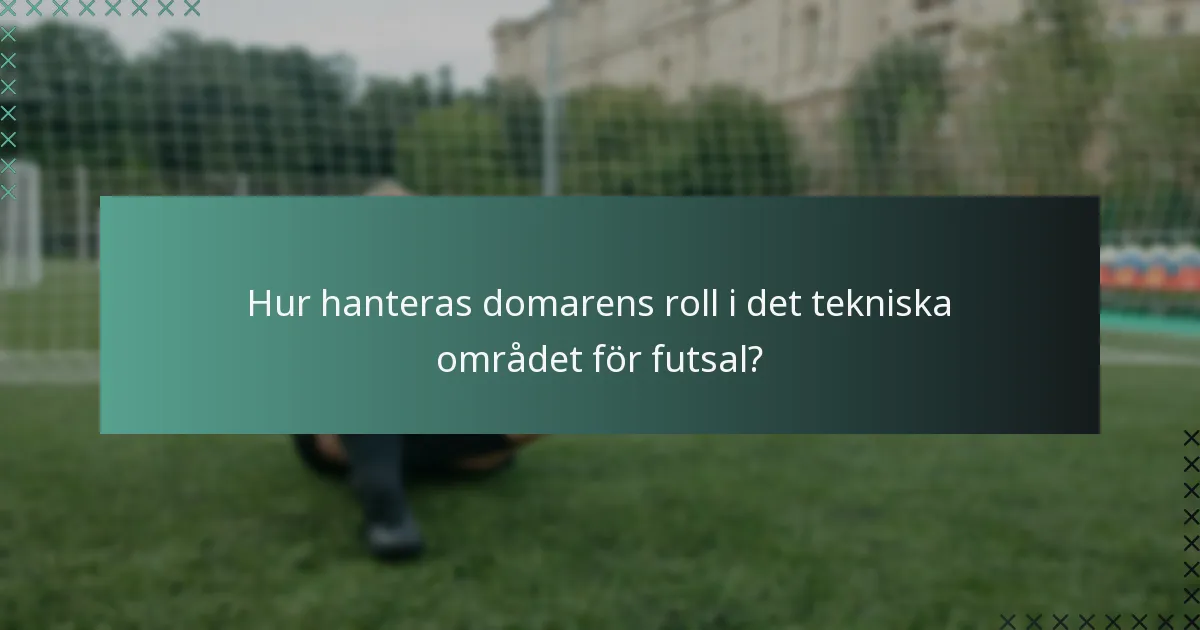 Hur hanteras domarens roll i det tekniska området för futsal?