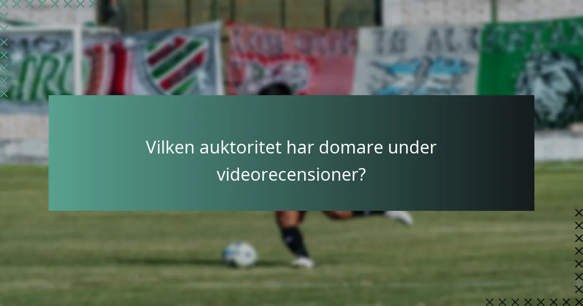 Vilken auktoritet har domare under videorecensioner?